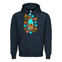 Navy gemstone pumpkin fall Zipper Hoodie - JahusDesignShop