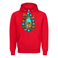 Red gemstone pumpkin fall Zipper Hoodie - JahusDesignShop