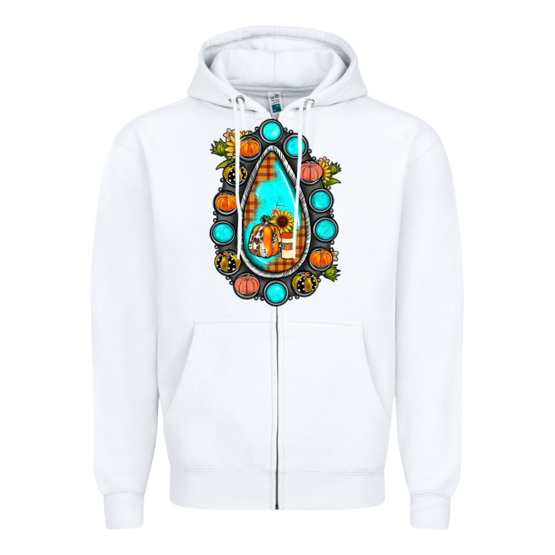Gemstone Pumpkin Fall Zipper Hoodie by JahusDesignShop | Teevron