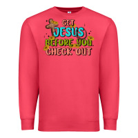 Cardinal get jesus before you check out Premium Sweatshirt - MaliasSmallBusiness