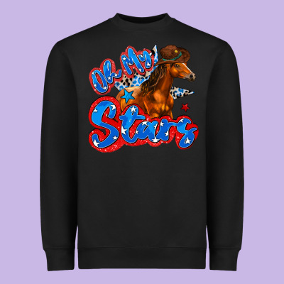 Oh My Stars Horse Heavyweight Sweatshirt Designed By Zillion Design Studio