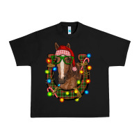 Black christmas horseshoe with horse Urban Heavy Tee - RanaPortraitStore
