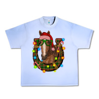 Grape Ice christmas horseshoe with horse Urban Heavy Tee - RanaPortraitStore