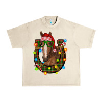 Sandshell christmas horseshoe with horse Urban Heavy Tee - RanaPortraitStore
