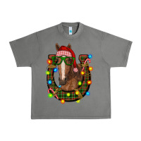 Tornado christmas horseshoe with horse Urban Heavy Tee - RanaPortraitStore