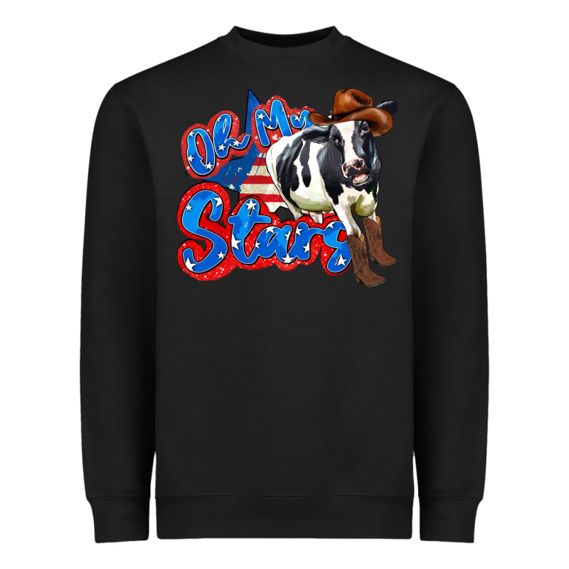 Oh My Stars Cow Heavyweight Sweatshirt by Zillion Design Studio | Teevron