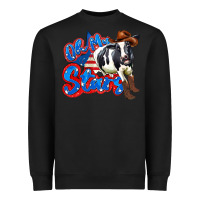 Black oh my stars cow Heavyweight Sweatshirt - Zillion Design Studio