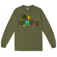 Army Green summer Long Sleeve Tee - CowhideDigitalArt