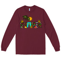 Burgundy summer Long Sleeve Tee - CowhideDigitalArt
