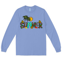 Colony Blue summer Long Sleeve Tee - CowhideDigitalArt