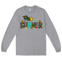Heather Grey summer Long Sleeve Tee - CowhideDigitalArt