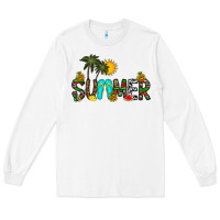 White summer Long Sleeve Tee - CowhideDigitalArt