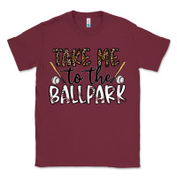 Burgundy take me to the ballpark Classic Tee - CowhideDigitalArt