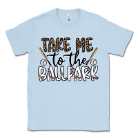 Dusty Blue take me to the ballpark Classic Tee - CowhideDigitalArt