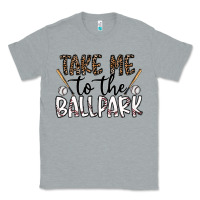 Heather Grey take me to the ballpark Classic Tee - CowhideDigitalArt