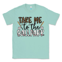 Seafoam take me to the ballpark Classic Tee - CowhideDigitalArt