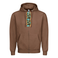 Chestnut dinosaur ankylosaurus pen wrap Zipper Hoodie - Artiststas
