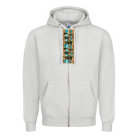 Dove Grey dinosaur ankylosaurus pen wrap Zipper Hoodie - Artiststas