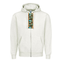 Oatmeal Heather dinosaur ankylosaurus pen wrap Zipper Hoodie - Artiststas