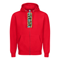 Red dinosaur ankylosaurus pen wrap Zipper Hoodie - Artiststas