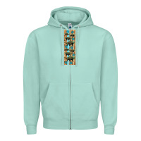 Seafoam dinosaur ankylosaurus pen wrap Zipper Hoodie - Artiststas