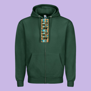 Dinosaur Ankylosaurus Pen Wrap Zipper Hoodie Designed By Artiststas
