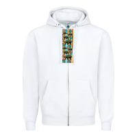 White dinosaur ankylosaurus pen wrap Zipper Hoodie - Artiststas