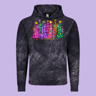 Christmas Trees And Lights Vintage Hoodie Designed By Zillion Design Studio