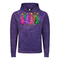 Cloud Purple christmas trees and lights Vintage Hoodie - Zillion Design Studio
