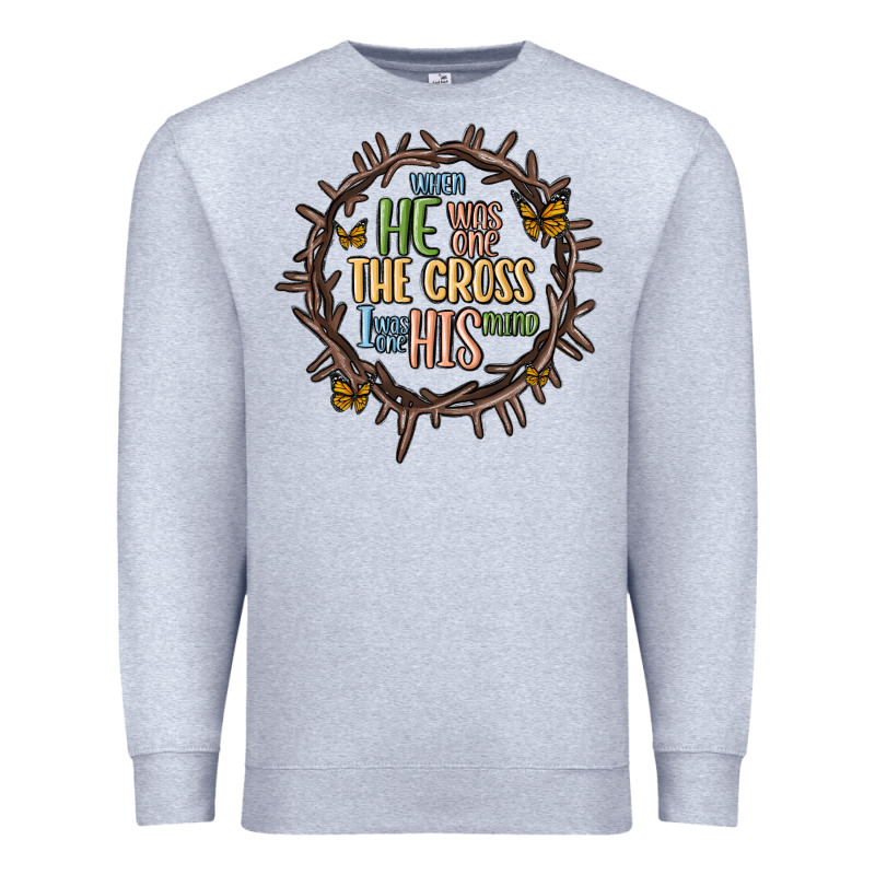 When He Was One The Cross I Was One His Mind Premium Sweatshirt by MaliasSmallBusiness | Teevron