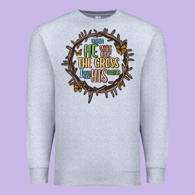 When He Was One The Cross I Was One His Mind Premium Sweatshirt Designed By Maliassmallbusiness