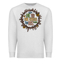 Oatmeal Heather when he was one the cross i was one his mind Premium Sweatshirt - MaliasSmallBusiness
