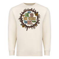 Sandshell when he was one the cross i was one his mind Premium Sweatshirt - MaliasSmallBusiness