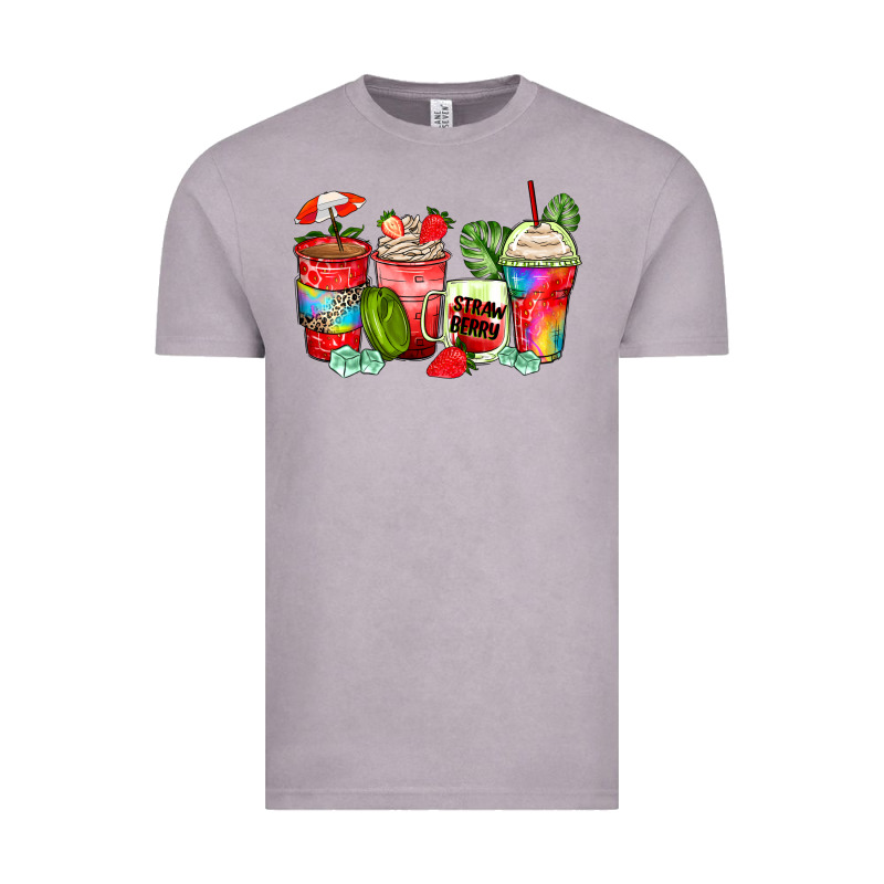 Strawberry Coffee Cups Vintage Tee by Zillion Design Studio | Teevron