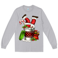 Moon Dust Santa claus in a coffee cup Long Sleeve Tee - FaDigitalArtStudio