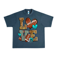 Midnight Navy love american football Urban Heavy Tee - Zillion Design Studio