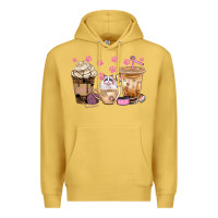 Antique Gold cat coffee cups with paw bbs Premium Hoodie - BundleAndBundleShop