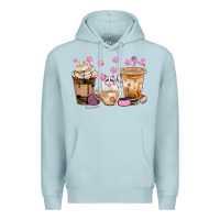 Blue Mist cat coffee cups with paw bbs Premium Hoodie - BundleAndBundleShop