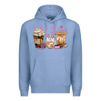 Colony Blue cat coffee cups with paw bbs Premium Hoodie - BundleAndBundleShop