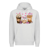 Dove Grey cat coffee cups with paw bbs Premium Hoodie - BundleAndBundleShop