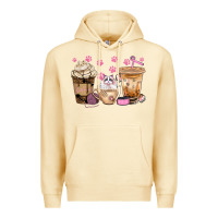 Cat Coffee Cups With Paw Bbs Premium Hoodie | Teevron
