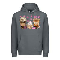 Rock cat coffee cups with paw bbs Premium Hoodie - BundleAndBundleShop