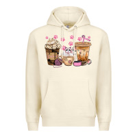 Sandshell cat coffee cups with paw bbs Premium Hoodie - BundleAndBundleShop
