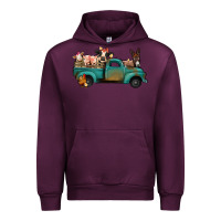 Mauve Wine Farm Animals Truck Urban Hoodie - Bettercallsaul