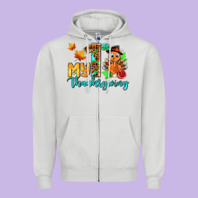 My First Thanksgiving With Turkey Zipper Hoodie Designed By Adodesignshop