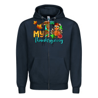 Navy my first thanksgiving with turkey Zipper Hoodie - AdoDesignShop