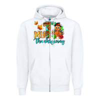 White my first thanksgiving with turkey Zipper Hoodie - AdoDesignShop