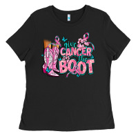 Black give the cancer boot Ladies Tee - AdoDesignShop