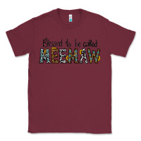 Burgundy blessed meemaw Classic Tee - CowhideDigitalArt