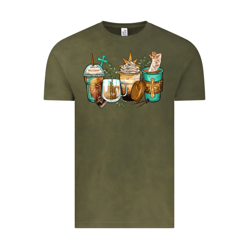 Jesus Coffee Cups Vintage Tee by Zillion Design Studio | Teevron
